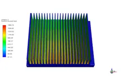 خنک کاری سینک حرارتی IGBT، شبیه سازی با انسیس فلوئنت
