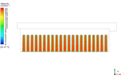 خنک کاری سینک حرارتی IGBT، شبیه سازی با انسیس فلوئنت