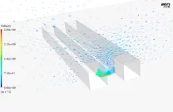 آلودگی هوا درون کنیون (canyon) خیابانی، شبیه سازی با انسیس فلوئنت