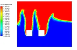 سقوط اجسام در آب با مش متحرک، شبیه سازی با انسیس فلوئنت