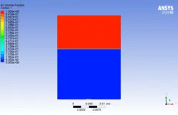 اثر کشش سطحی روی حباب های هوا زیر ستون آب، شبیه سازی با انسیس فلوئنت