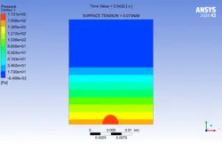 اثر کشش سطحی روی حباب های هوا زیر ستون آب، شبیه سازی با انسیس فلوئنت