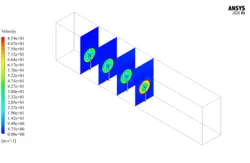 مزرعه بادی با چیدمان سری، شبیه سازی با انسیس فلوئنت