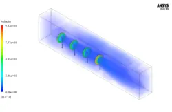 مزرعه بادی با چیدمان سری، شبیه سازی با انسیس فلوئنت