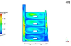 برج باد دو بعدی، شبیه سازی با انسیس فلوئنت