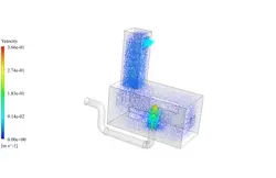 برج بادی با قنات، شبیه سازی با انسیس فلوئنت