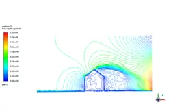 اثر تابش خورشید روی خانه، شبیه سازی با انسیس فلوئنت