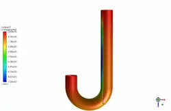 رگ خون مجرای بافت (lumen)، شبیه سازی با انسیس فلوئنت