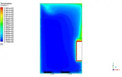 اسپری خوشبو کننده هوا در سرویس بهداشتی، شبیه سازی با انسیس فلوئنت
