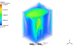 اسپری خوشبو کننده هوا در سرویس بهداشتی، شبیه سازی با انسیس فلوئنت