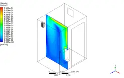 اسپری خوشبو کننده هوا در سرویس بهداشتی، شبیه سازی با انسیس فلوئنت