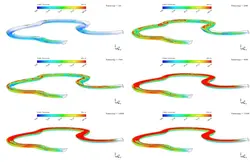 آلودگی آب در رودخانه پر پیچ و خم، شبیه سازی با انسیس فلوئنت