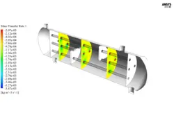 چگالش در کندانسور پوسته و لوله، شبیه سازی با انسیس فلوئنت