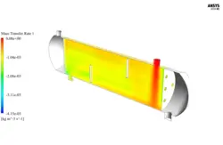 چگالش در کندانسور پوسته و لوله، شبیه سازی با انسیس فلوئنت