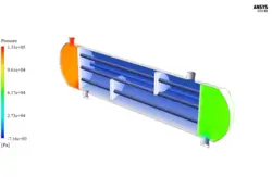 چگالش در کندانسور پوسته و لوله، شبیه سازی با انسیس فلوئنت