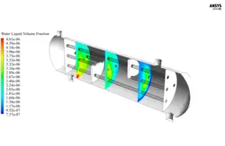 چگالش در کندانسور پوسته و لوله، شبیه سازی با انسیس فلوئنت