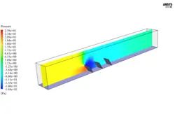 رسوب گذاری در کانال فاضلاب شهری، شبیه سازی با انسیس فلوئنت