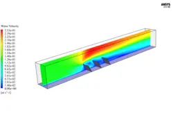 رسوب گذاری در کانال فاضلاب شهری، شبیه سازی با انسیس فلوئنت