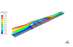 رسوب گذاری در کانال فاضلاب شهری، شبیه سازی با انسیس فلوئنت