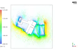 جریان باد پیرامون ساختمان ویلا، شبیه سازی با انسیس فلوئنت
