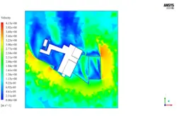 جریان باد پیرامون ساختمان ویلا، شبیه سازی با انسیس فلوئنت