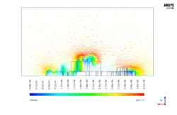 جریان باد پیرامون ساختمان ویلا، شبیه سازی با انسیس فلوئنت