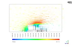 جریان باد پیرامون ساختمان ویلا، شبیه سازی با انسیس فلوئنت