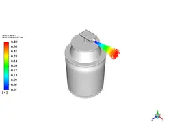 دستگاه اسپری خوشبو کننده هوا، شبیه سازی با انسیس فلوئنت