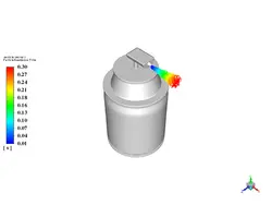 دستگاه اسپری خوشبو کننده هوا، شبیه سازی با انسیس فلوئنت