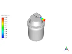 دستگاه اسپری خوشبو کننده هوا، شبیه سازی با انسیس فلوئنت