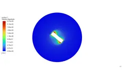 مخزن همزن به روش Mesh Motion، شبیه سازی با انسیس فلوئنت