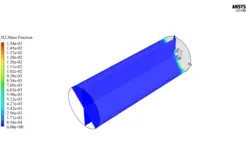 احتراق دو جریانی، شبیه سازی با انسیس فلوئنت