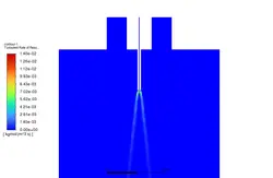 احتراق غیر پیش آمیخته (Eddy dissipation) شبیه سازی با انسیس فلوئنت