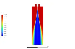 احتراق غیر پیش آمیخته (Eddy dissipation) شبیه سازی با انسیس فلوئنت