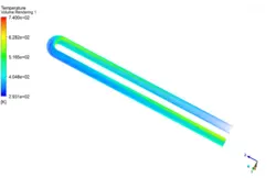 انتقال حرارت جا به جایی اجباری در لوله U شکل، شبیه سازی با انسیس فلوئنت