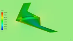 پهپاد RQ-170، شبیه سازی با انسیس فلوئنت
