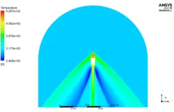 موج شوک روی آیرواسپایک، شبیه سازی با انسیس فلوئنت