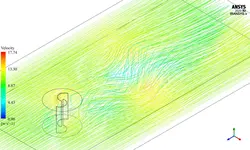توربین بادی ساوونیوس دو پره (سه بعدی)، شبیه سازی با انسیس فلوئنت