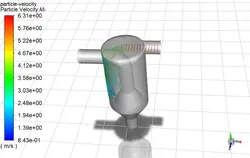 سیکلون Fly Ash، شبیه سازی با انسیس فلوئنت