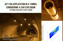 Jet Fan Application in a Tunnel Considering a Car Explosion , CFD Simulation ANSYS Fluent Training