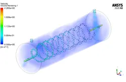 مبدل حرارتی پوسته و لوله مارپیچی، شبیه سازی با انسیس فلوئنت