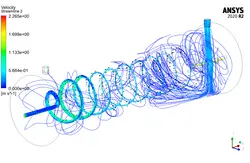 مبدل حرارتی پوسته و لوله مارپیچی، شبیه سازی با انسیس فلوئنت
