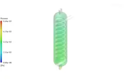 مبدل حرارتی پوسته و لوله عمودی با سدیم مایع، شبیه سازی با انسیس فلوئنت