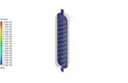 مبدل حرارتی پوسته و لوله عمودی با سدیم مایع، شبیه سازی با انسیس فلوئنت