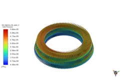 توربین گاز محوری چند مرحله ای، شبیه سازی با انسیس فلوئنت