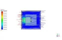 انتقال حرارت مزدوج مبدل حرارتی لوله پره‌دار بیضوی در مقابل فین دایره ای، شبیه سازی با انسیس فلوئنت