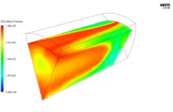 سوخت دیزل در محفظه احتراق توربین گازی، شبیه سازی با انسیس فلوئنت