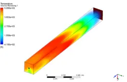 محفظه احتراق با ذرات محترق، شبیه سازی با انسیس فلوئنت