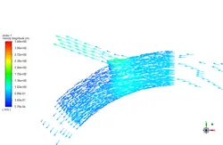 کانال باز با خروجی جانبی، شبیه سازی با انسیس فلوئنت