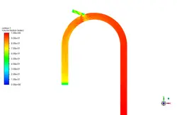 کانال باز با خروجی جانبی، شبیه سازی با انسیس فلوئنت